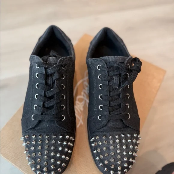 Christian Louboutin Black Studded Sneakers
